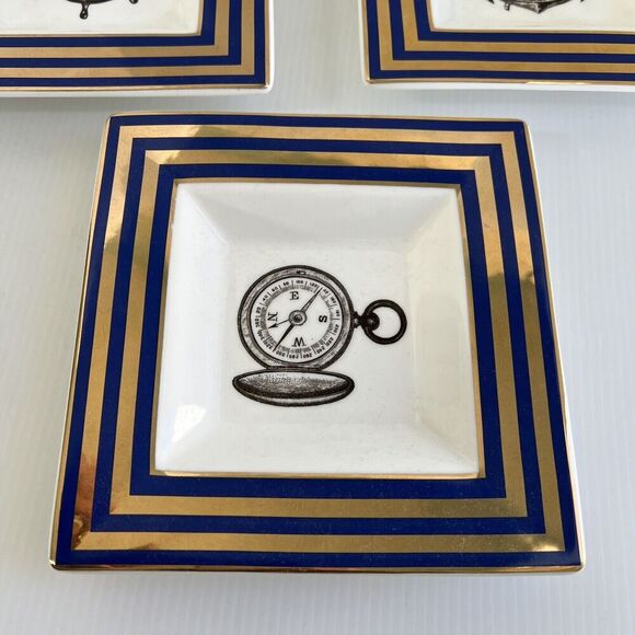 C Wonder Set Of 3 Trinket Dish Nautical Beach House Candy Dish 6.5” - Picture 4 of 12